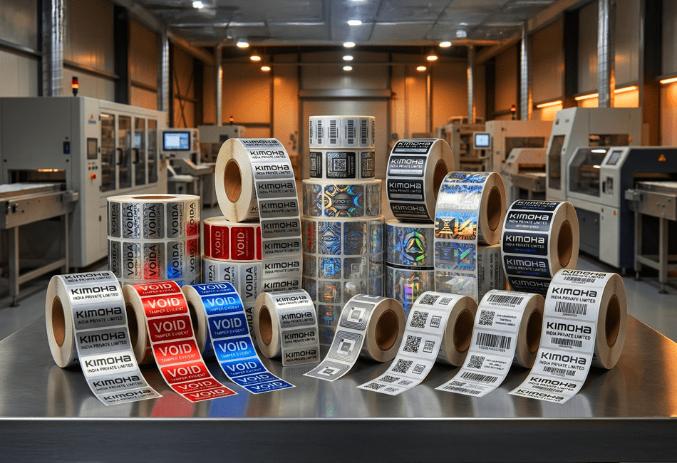 Security Labels Solutions, Void Labels, Void Stickers, Barcode Labels RFID Labels.