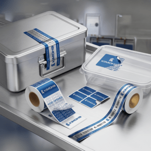 Tamper-evident Airline Catering Labels and void security seals for safe airline food transport.